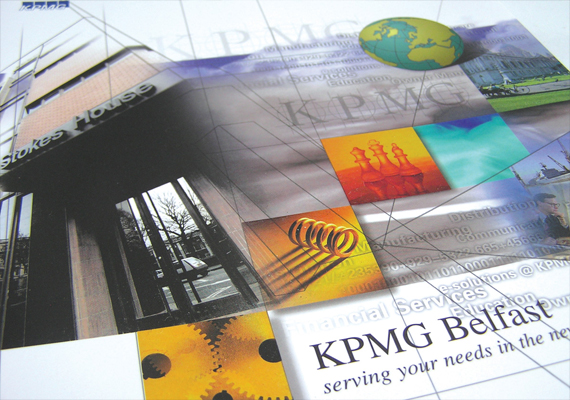 Corporate housing folder designed for KPMG Belfast